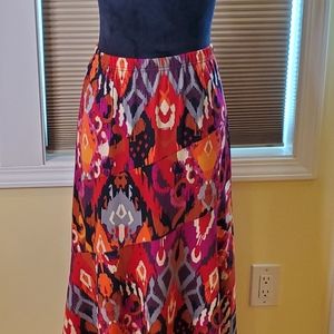 Maxi Skirt.  Multi colored Skirt allows for maximum versatility.